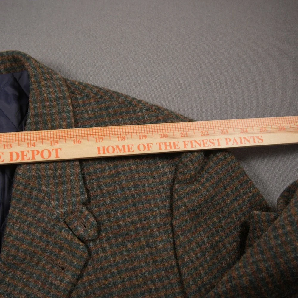 Vintage USA LL Bean Thinsulate Wool Nylon Micro Check Men Blazer XLT University